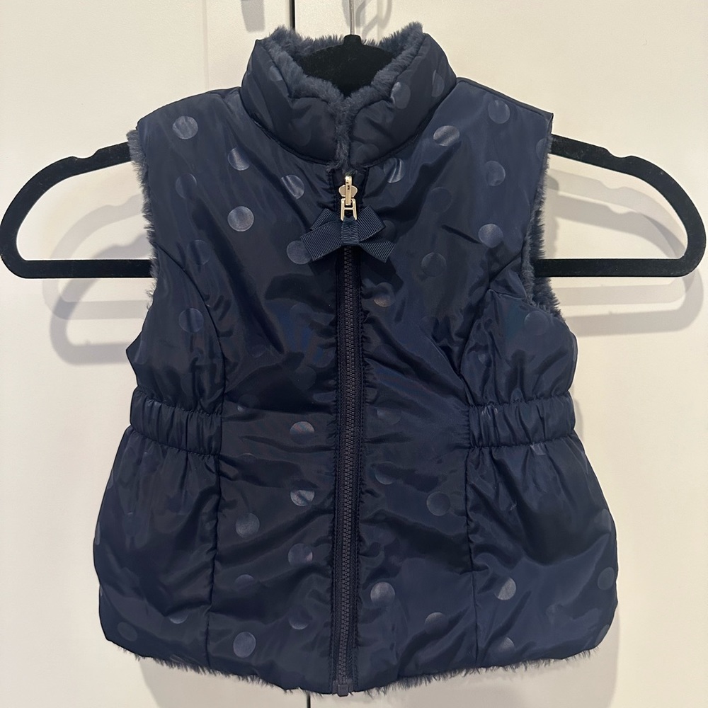 REVERSIBLE VEST IN NAVY DOT BY MAYORAL